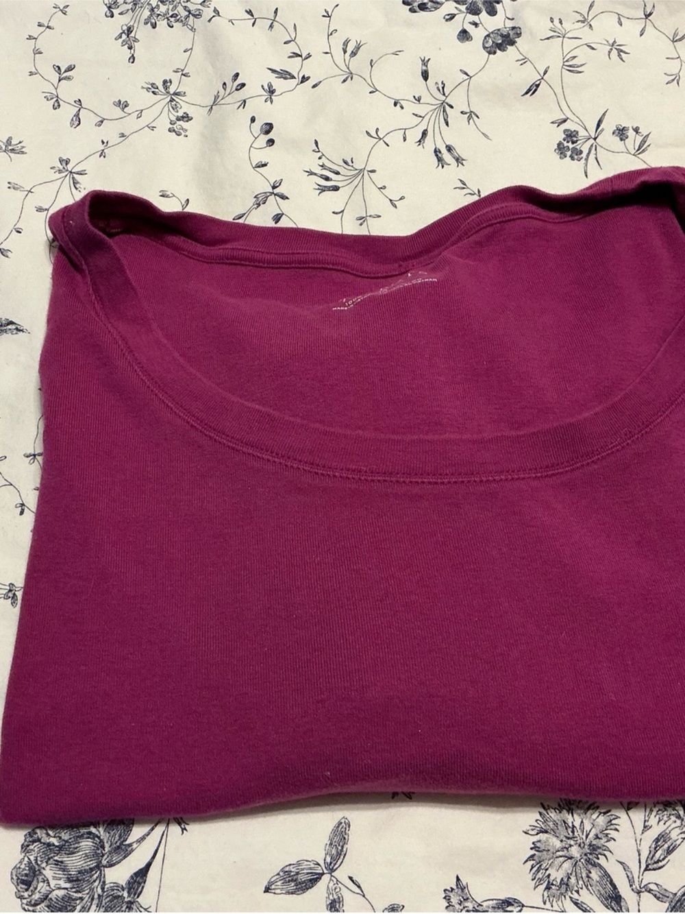 Talbots Long Sleeve Scoop Neck Top in Berry Plum - Picture 4 of 5